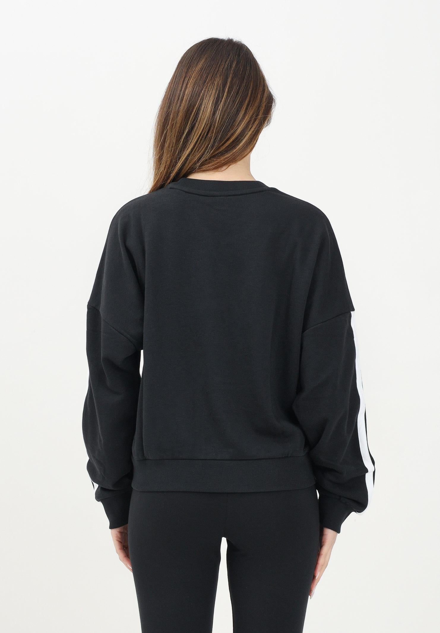 ADIDAS PERFORMANCE Felpa girocollo Essentials 3-Stripes French Terry nera da donna JE0016 . ADIDAS PERFORMANCE 