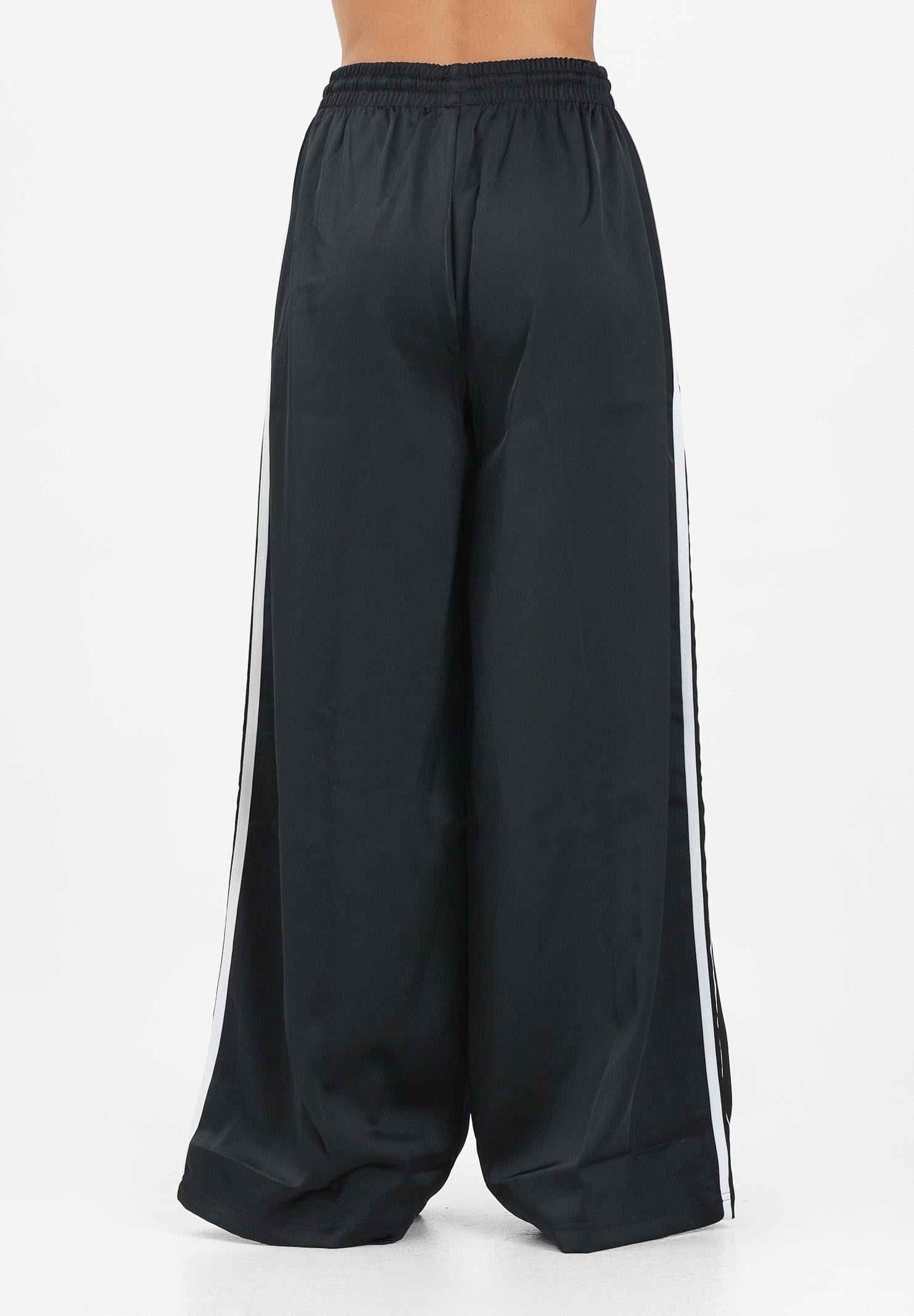 ADIDAS ORIGINALS Pantalone sportivo Adicolor Satin Wide Leg nero da donna IU2520 . ADIDAS ORIGINALS 