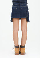 DSQUARED2 Gonna corta in denim blu per donna, ragazze e bambine con ricamo ICON DQ3138D0AFL DQ01 DSQUARED2 