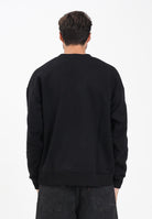 MARKET Felpa girocollo nera da uomo con logo F5MKMASW007 110 MarKET 