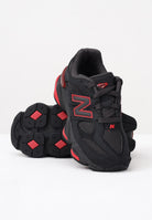NEW BALANCE Sneakers 9060 Lace nere e rosse per bambino e bambina PC9060JR . NEW BALANCE 