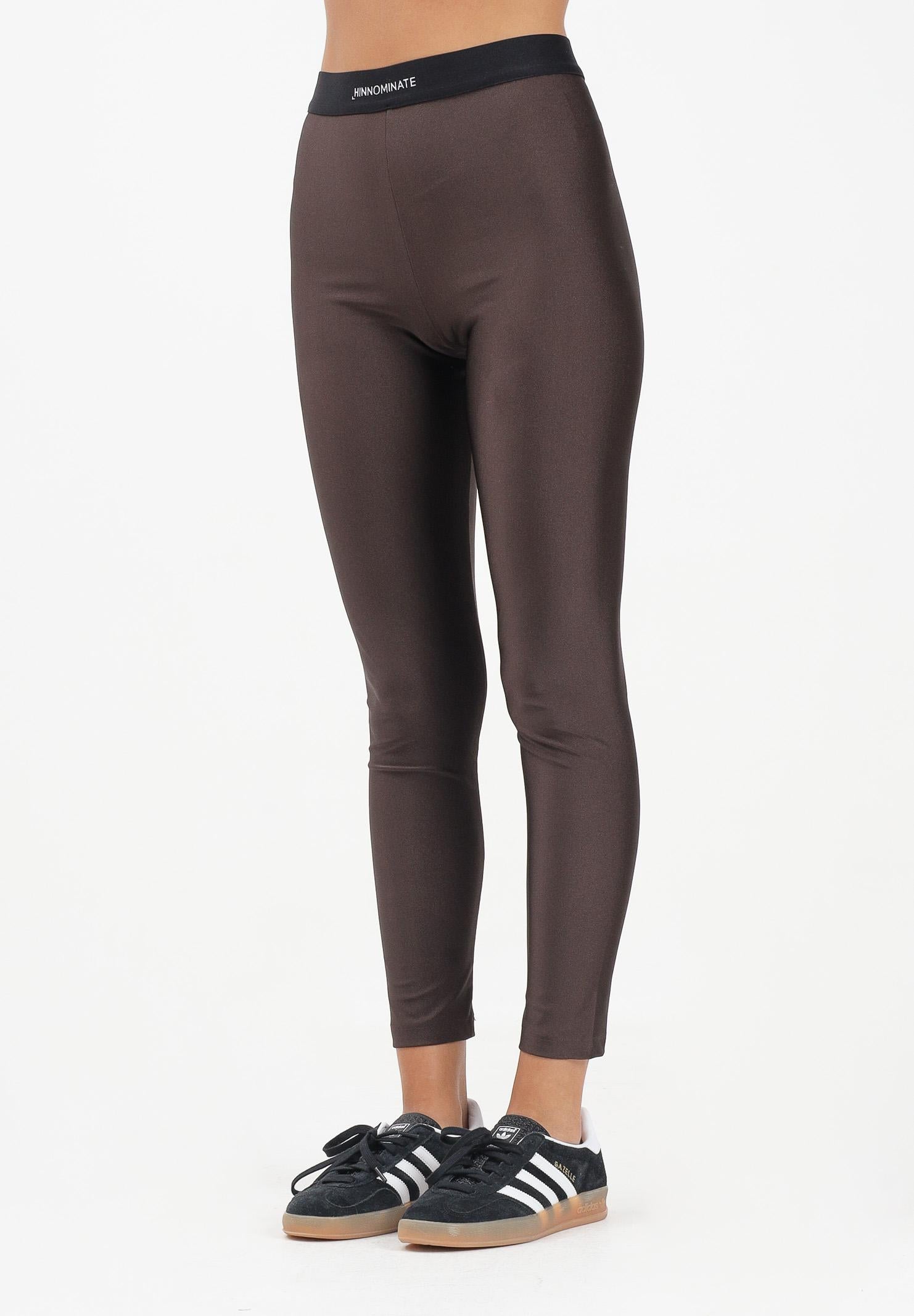 HINNOMINATE Leggings marrone da donna con elastico logato HMABW02023 MA03 HINNOMINATE 