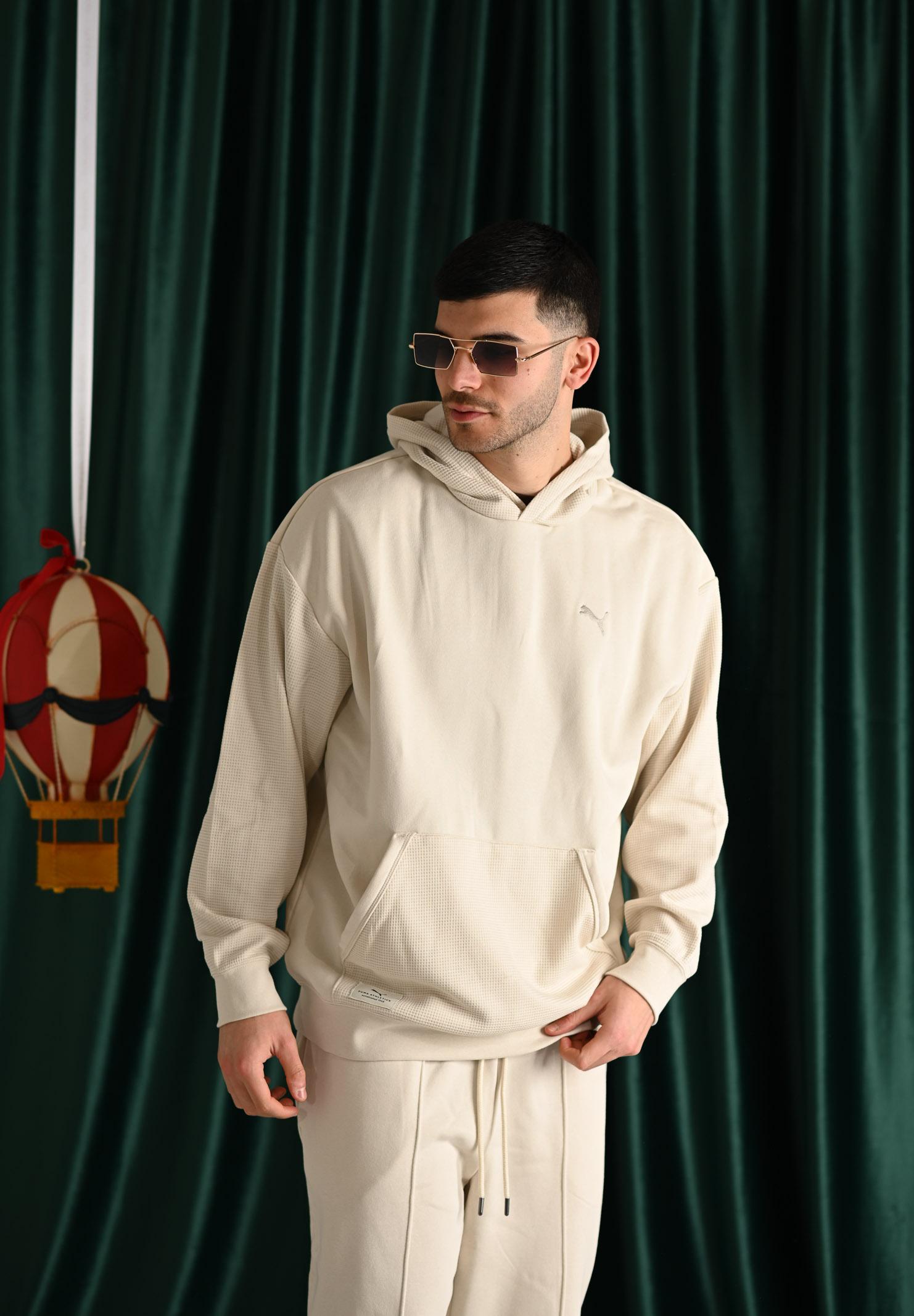 PUMA Felpa con cappuccio PUMA Class panna da uomo 688026 87 PUMA 