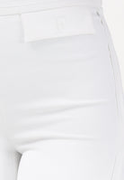 ELISABETTA FRANCHI Pantalone elegante avorio da donna con logo ricamato PA17061E2 360 ELISABETTA FRANCHI 