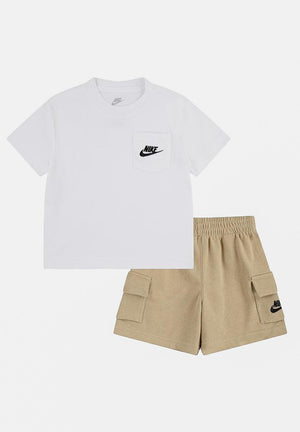 NIKE Completino Sportswear Pocket bianco e beige da bambino 86N041 X3E NIKE 