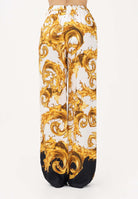 VERSACE JEANS COUTURE Pantalone bianco e nero da donna con stampa Wave Couture 80HAA1P2NS833 GL1 VERSACE JEANS COUTURE 