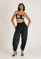PINKO Pantalone nero da donna ampio e fluido 106845A3B2 Z99 PINKO 