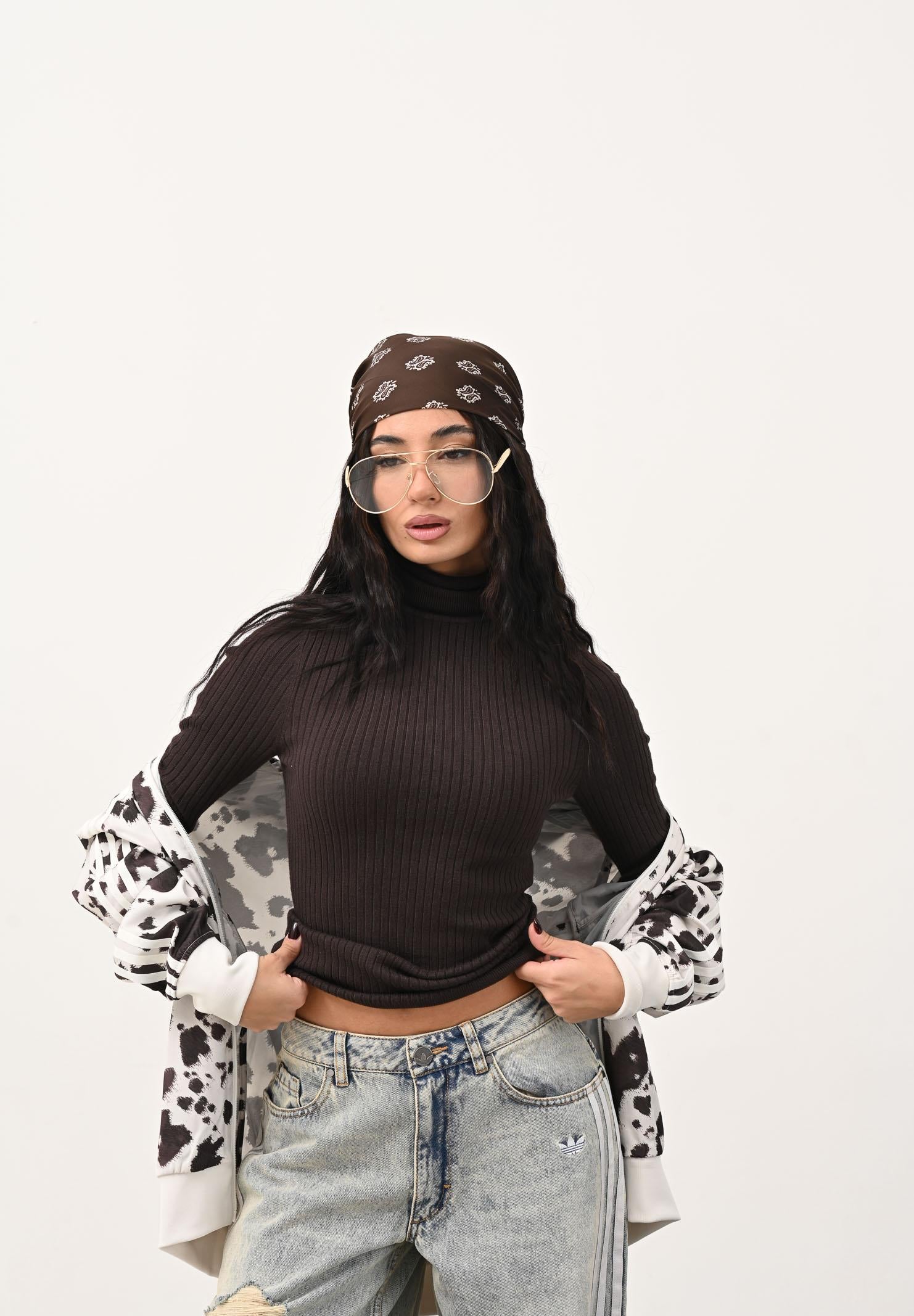 ONLY Maglioncino a collo alto marrone da donna 15165075 ChocolateTorte ONLY 