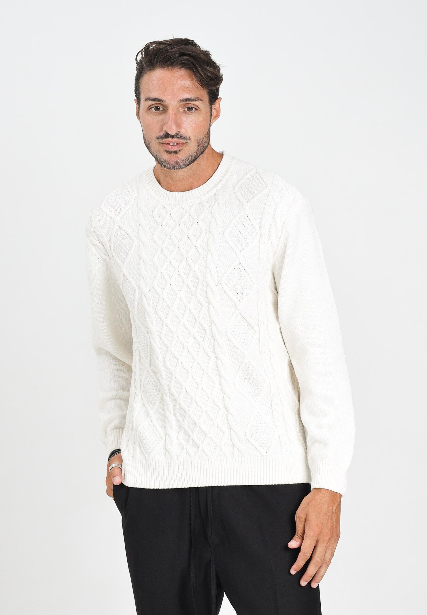 ARMANI EXCHANGE Maglioncino girocollo panna da uomo XM001331AF13776 U0009 ARMANI EXCHANGE 