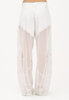 PINKO Pantalone elegante bianco da donna con inserti in pizzo 106275A336 Z05 PINKO 