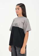 MAISON MARGIELA T-shirt a manica corta nera e grigia per donna, ragazzi e bambini caratterizzata da una costruzione re-cut M60876MM04I M6C37 MAISON MARGIELA 