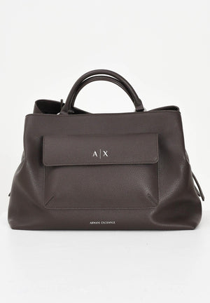 ARMANI EXCHANGE Shopper marrone da donna con tasca e logo XW001542AF17019 U6304 ARMANI EXCHANGE 