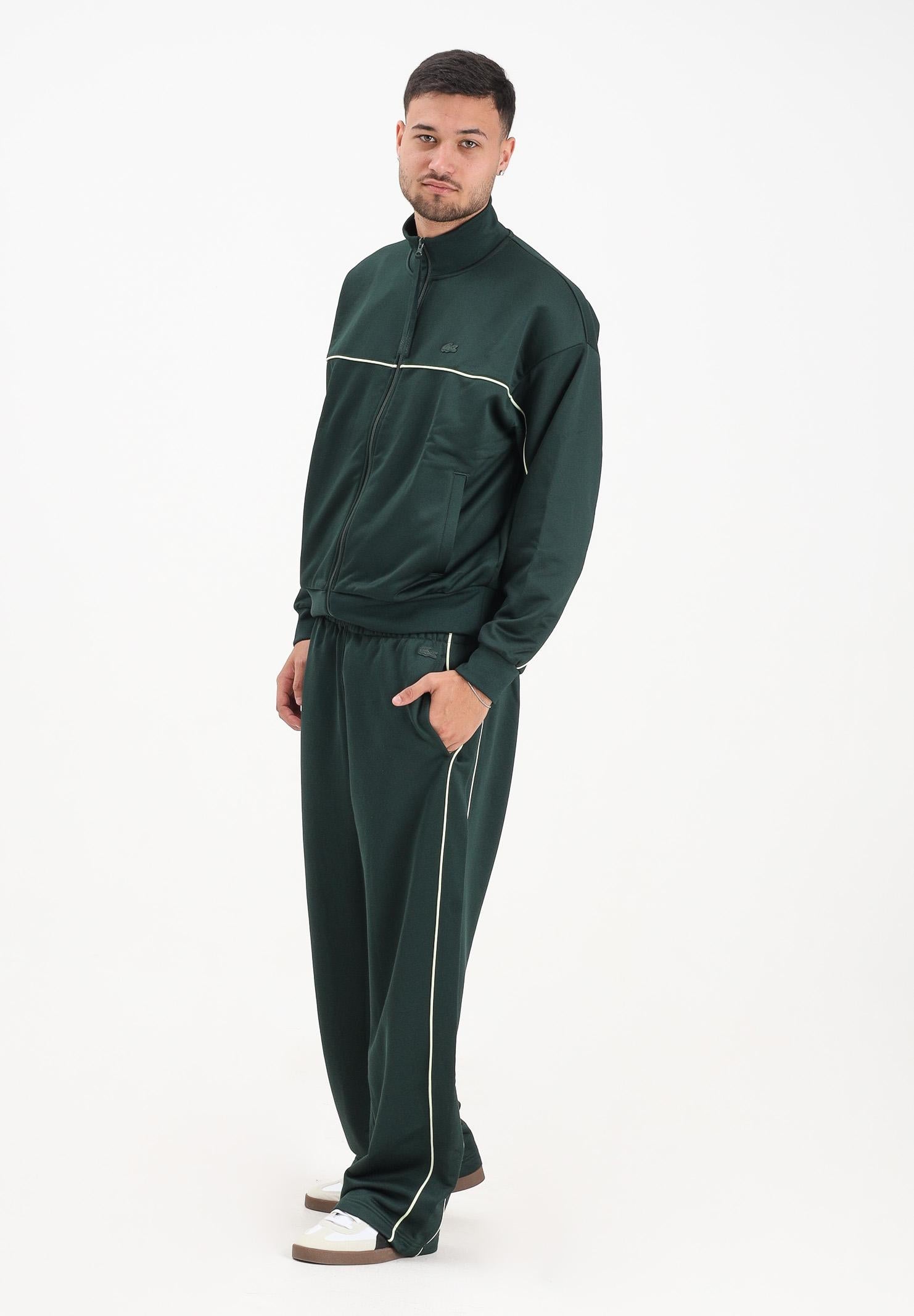 LACOSTE Pantalone sportivo verde da uomo in raso loose fit XH5685 YZP LACOSTE 