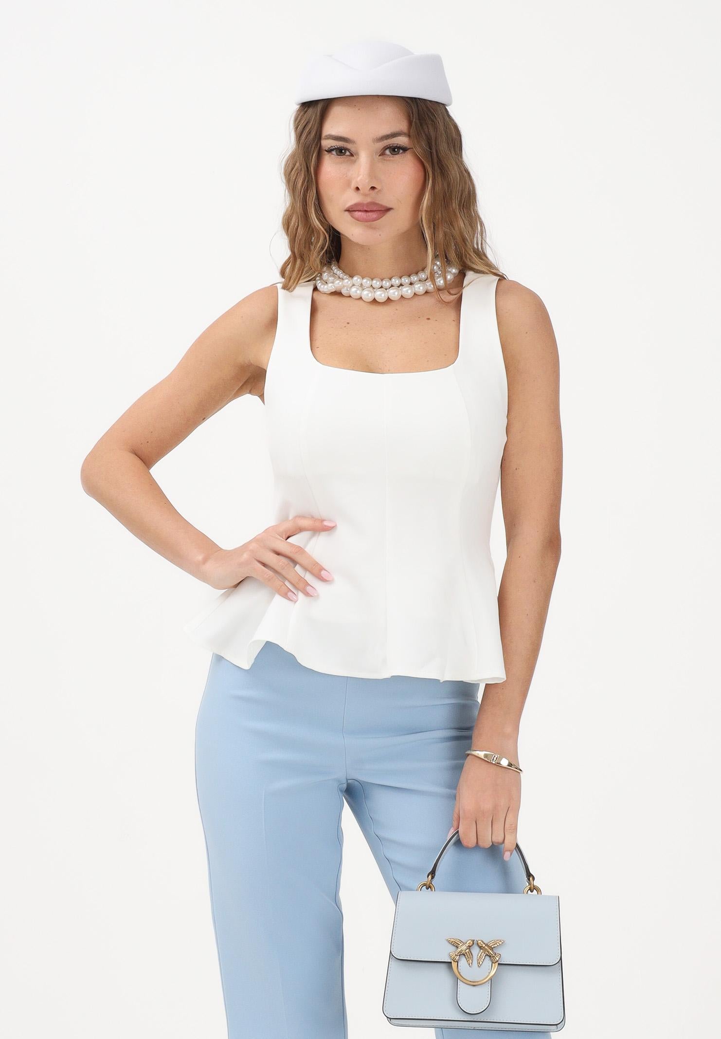 ONLY Top panna da donna con scollo squadrato 15367275 CLDA ONLY 