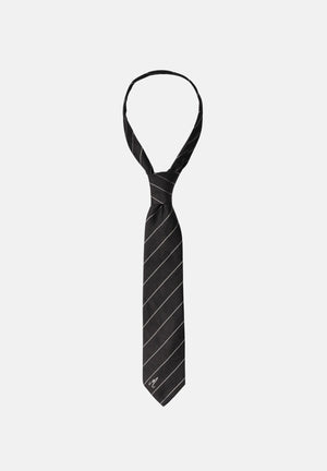 MAR DE MARGARITAS Cravatta nera da donna con sottili righe diagonali MMACW00020 GE03 Mar de margaritas 