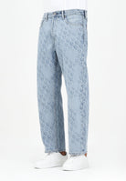 CALVIN KLEIN JEANS Jeans 90's Straight in denim chiaro da uomo con stampa logo LV04RC721GX6J  CALVIN KLEIN JEANS 