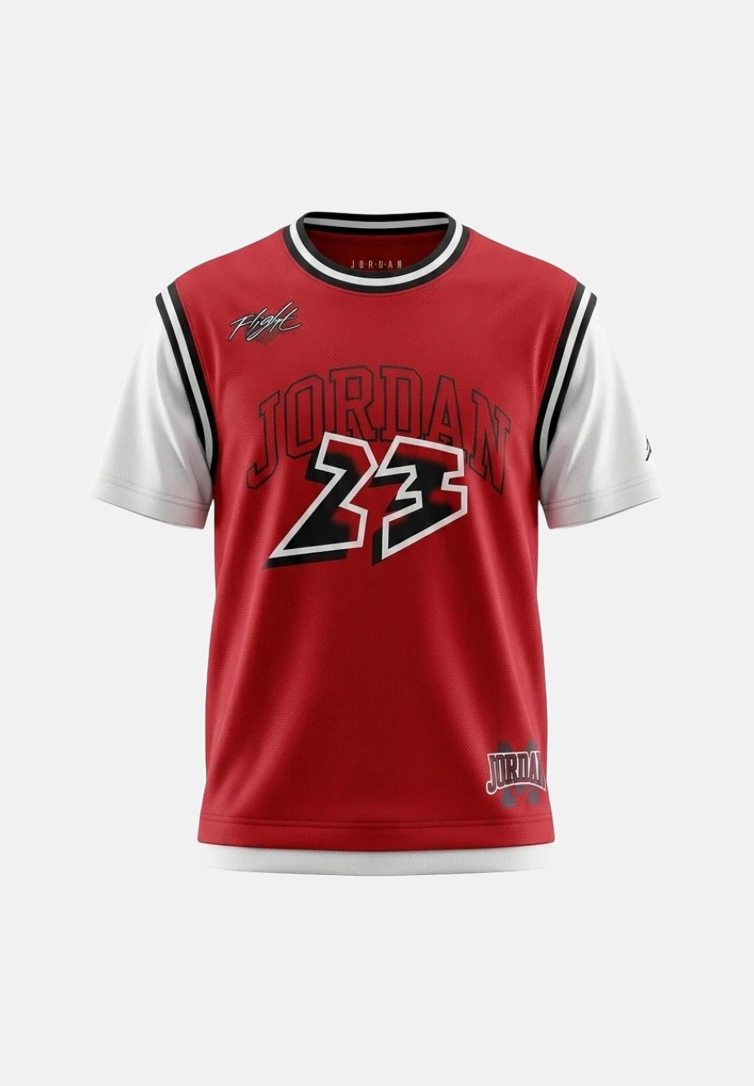 JORDAN T-shirt a manica corta JDB Dynasty Jersey rossa per bambino e bambina 95F953 R78 JORDAN 