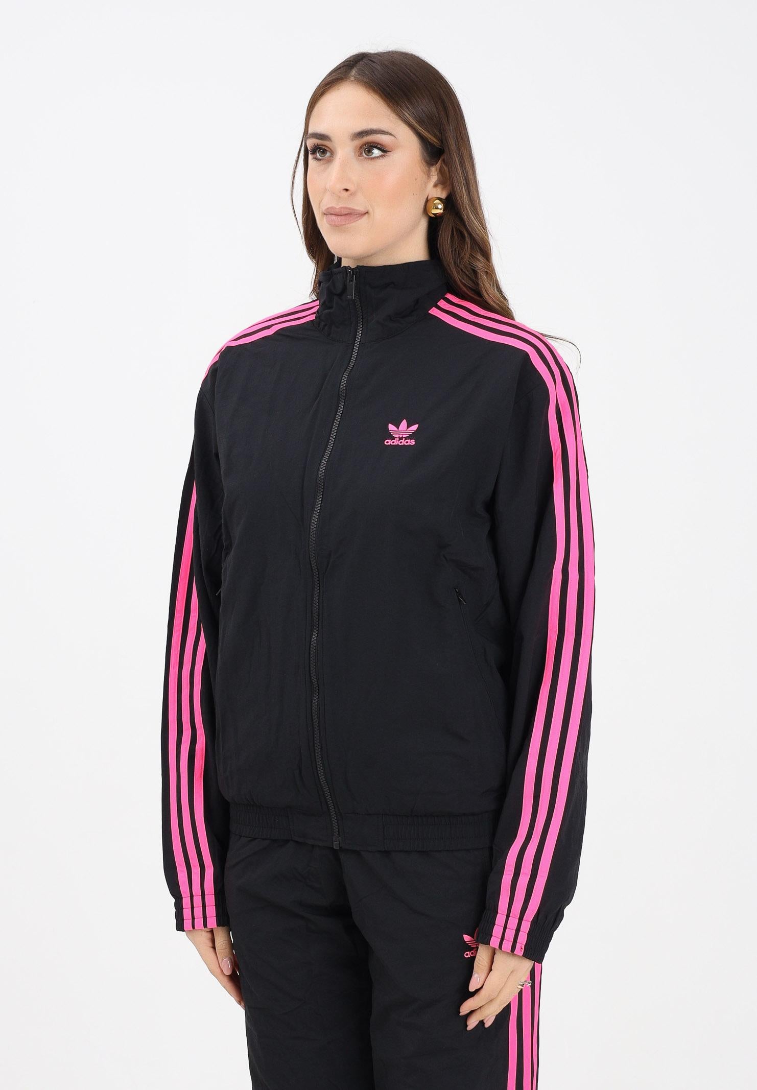 ADIDAS ORIGINALS Felpa con zip Adicolor Woven Firebird nera da donna JY1332  ADIDAS ORIGINALS 