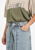 MAISON MARGIELA Jeans in denim chiaro per donna, ragazzi e bambini con cuciture ergonomiche effetto palloncino M60748MM06C M601 MAISON MARGIELA 