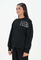 MAISON MARGIELA Felpa girocollo nera per donna, ragazzi e bambini con il logo Hand Written M60896MM02X M6900 MAISON MARGIELA 
