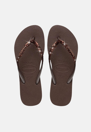 HAVAIANAS Infradito Slim Glitter II marrone da donna 4146975 0727 HAVAIANAS 