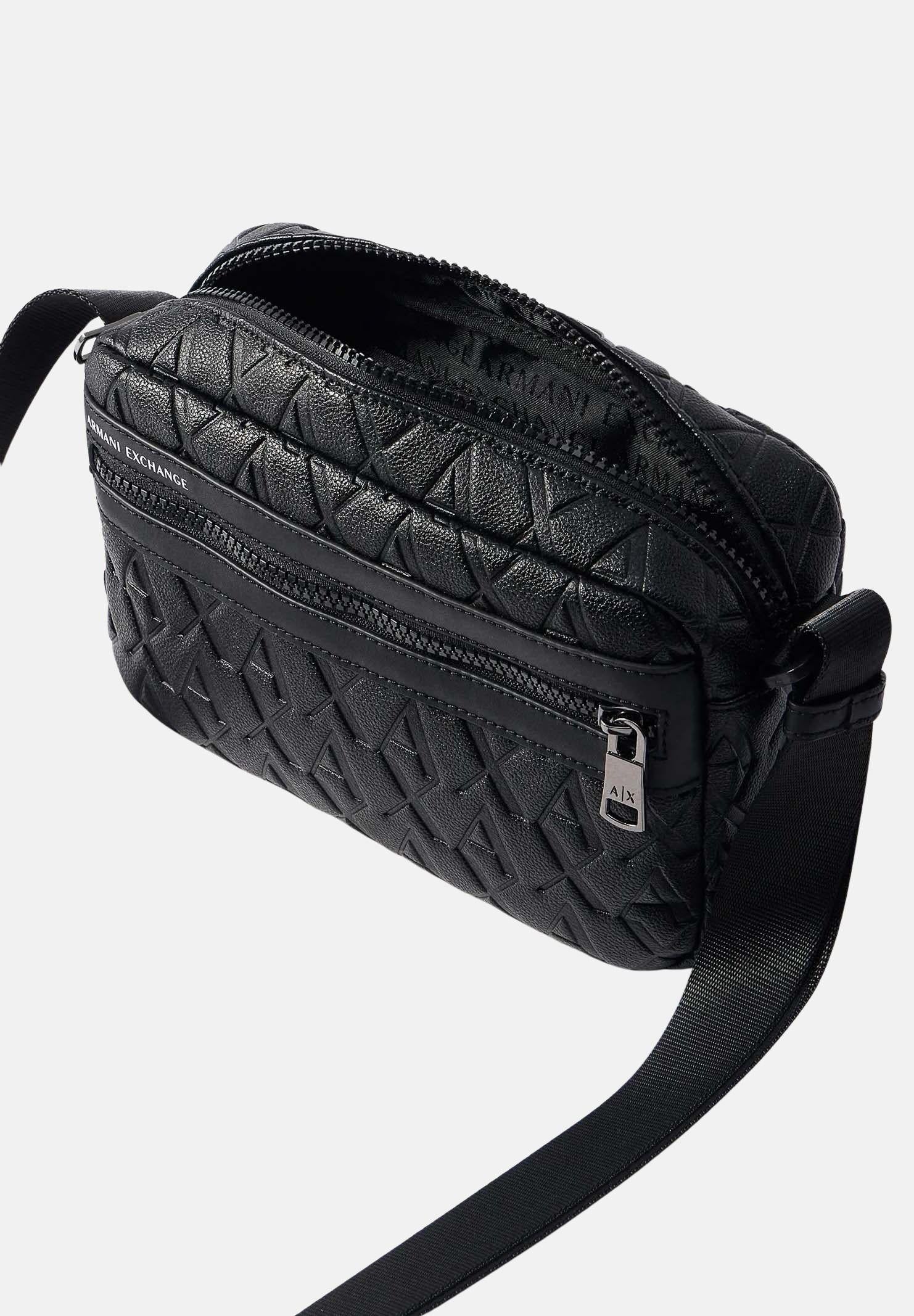 ARMANI EXCHANGE Borsello nero da uomo con motivo logo all-over XM000240AF12133 UC001 ARMANI EXCHANGE 