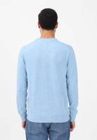 TOMMY HILFIGER Maglioncino girocollo celeste da uomo con logo MW0MW39999 C1Y TOMMY HILFIGER 