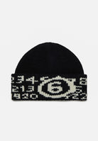 MAISON MARGIELA Berretto di lana nero per uomo e donna con Numeric logo jacquard M60915MM06M M6900 MAISON MARGIELA 