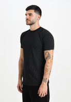 DSQUARED2 T-shirt a manica corta nera da uomo con logo all-over D9H136200T 010 DSQUARED2 
