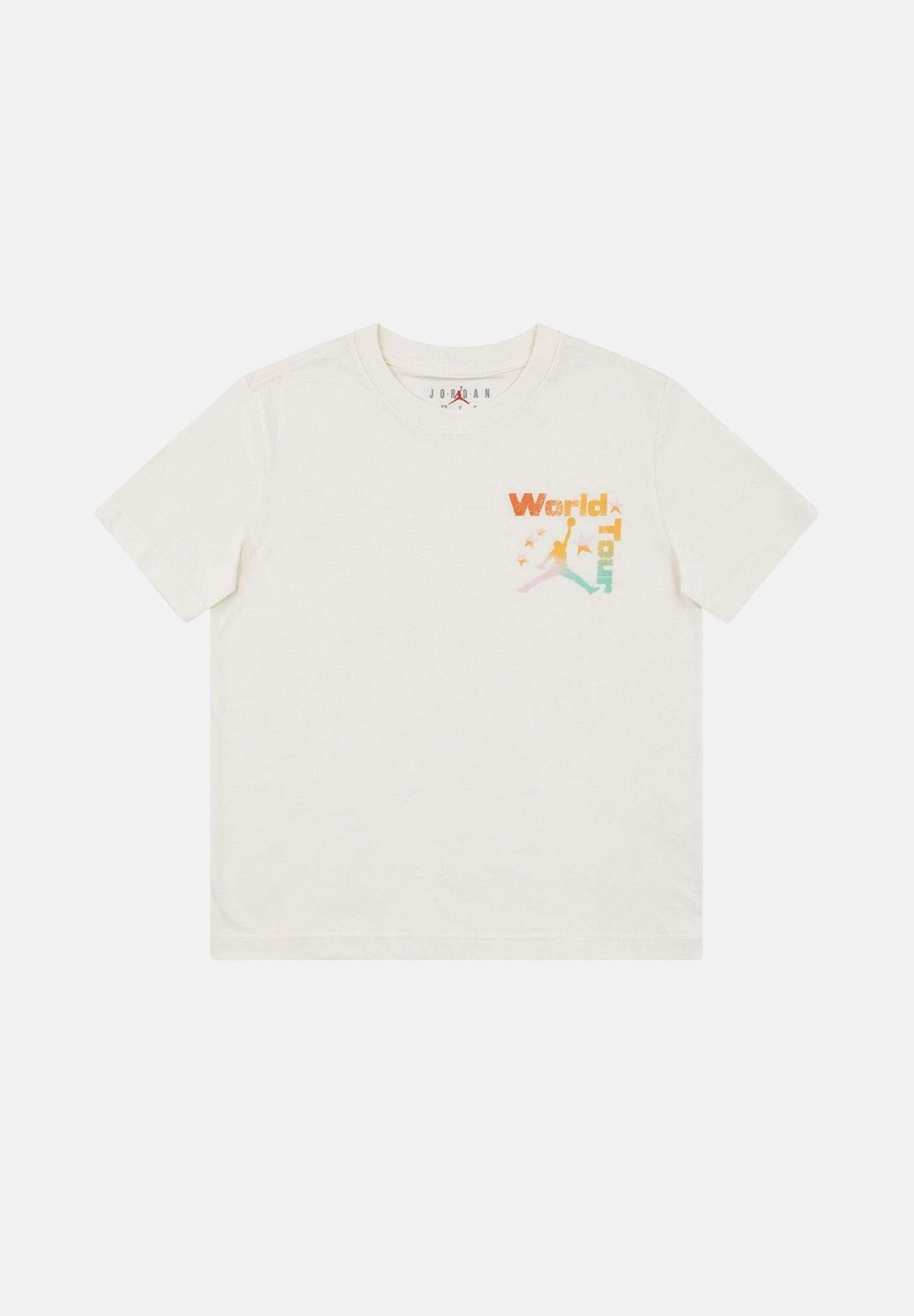 JORDAN T-shirt a manica corta World Tour bianca da bambino 95F751 W5T JORDAN 
