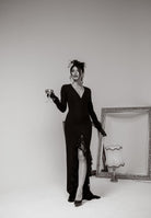 SANTAS Abito lungo ENCHANTÉE nero da donna PV2616 NE SANTAS 