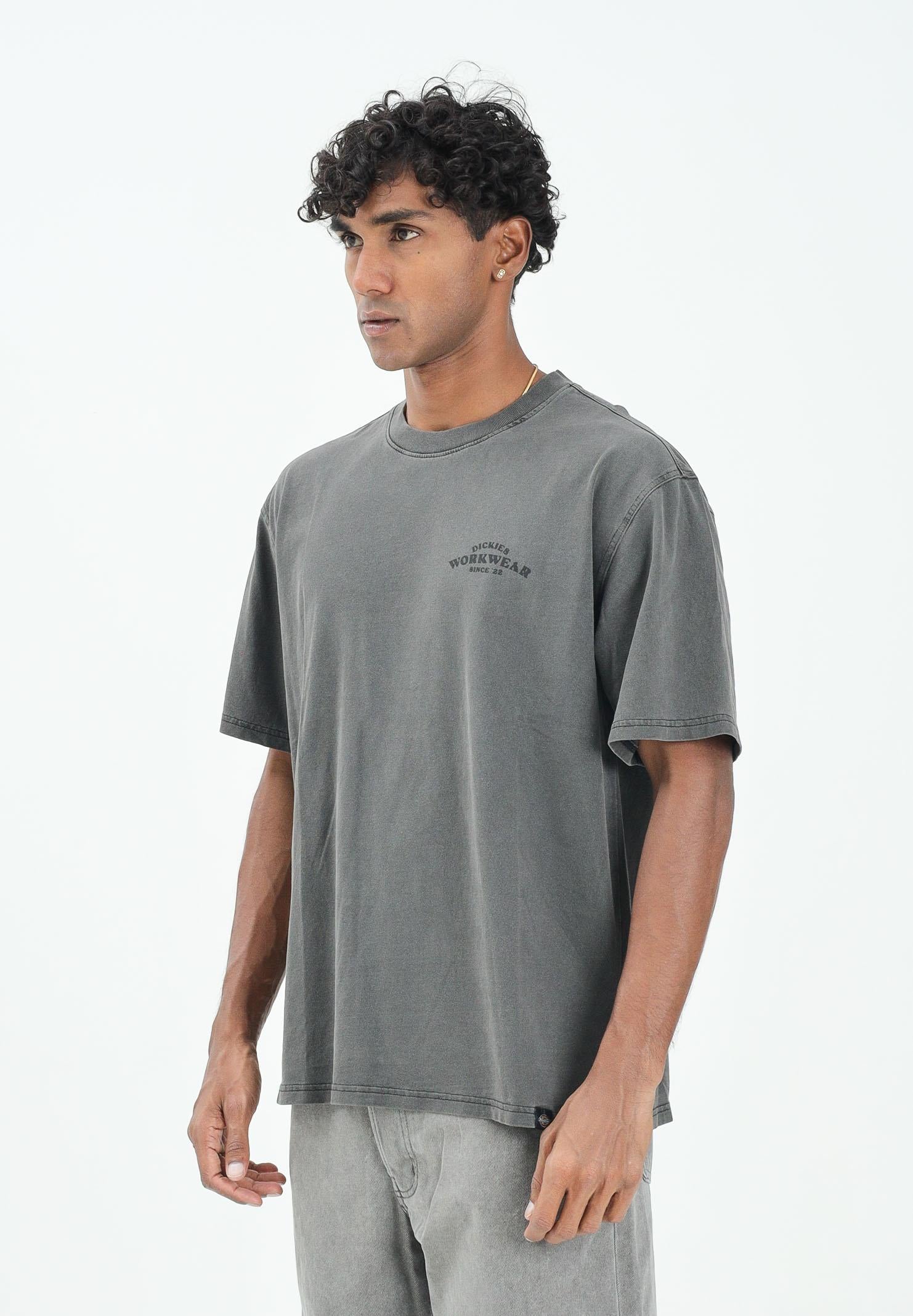 DICKIES T-shirt a manica corta Christiana grigia da uomo DK0A87QHBLK1  DIckies 