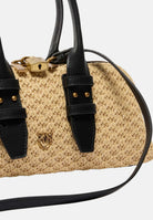 PINKO Borsa a mano Escape Bag Horizontal beige e nera da donna 105334A1RL C24Q PINKO 