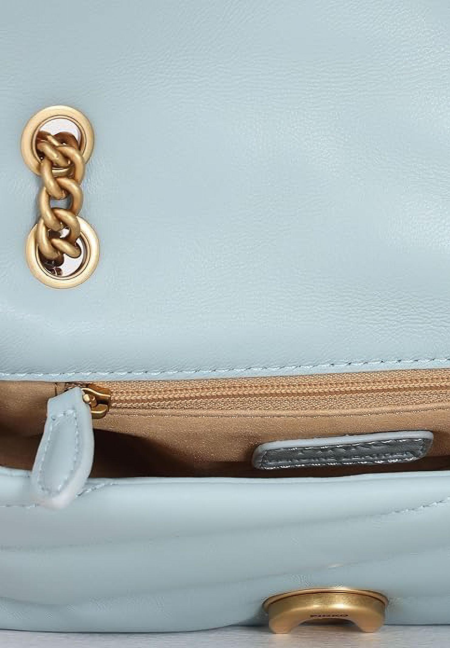 PINKO Borsa a tracolla Baby Love Bag Puff celeste da donna 100040A0F2 E37Q PINKO 