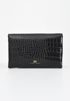 ELISABETTA FRANCHI Pochette nera da donna con logo e nappina BS56A57E2 110 ELISABETTA FRANCHI 