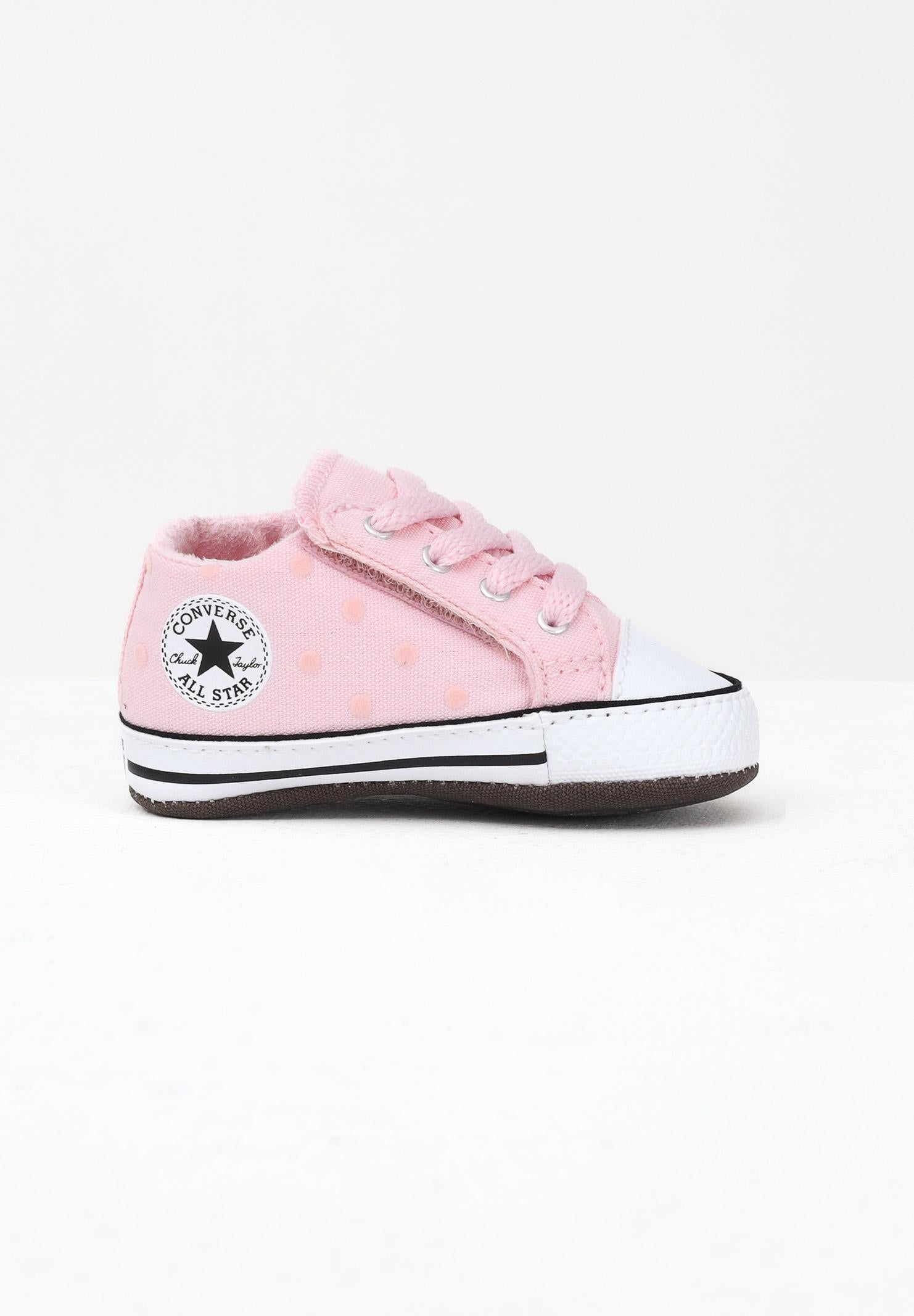 CONVERSE Scarpe da culla Chuck Taylor All Star Polka Dots Baby Crawlers rosa da neonato A14385C . CONVERSE 