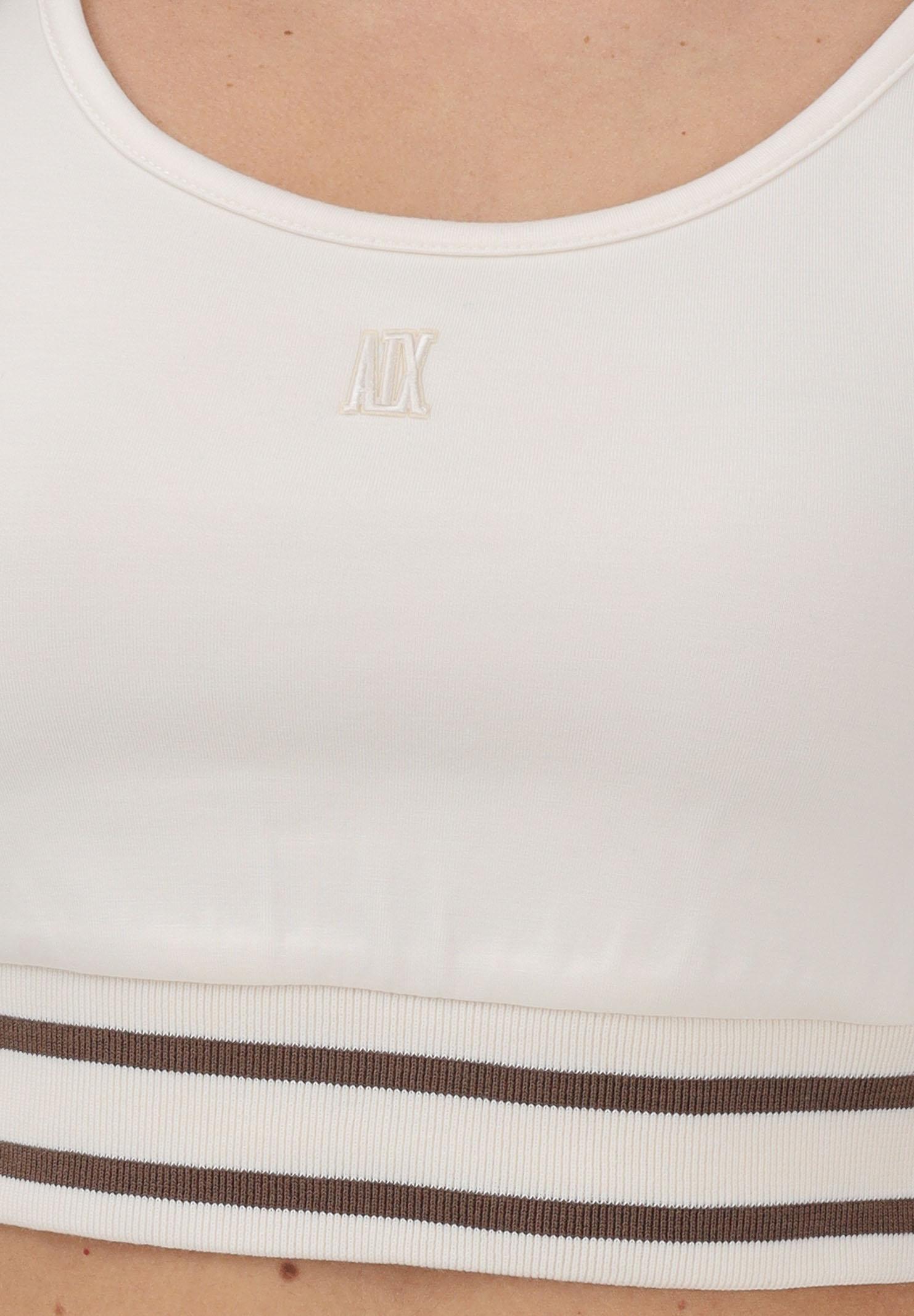 ARMANI EXCHANGE Top panna da donna con ricamo logo XW001750AF10804 U1003 ARMANI EXCHANGE 