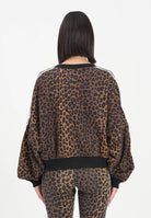 ADIDAS ORIGINALS Felpa girocollo Leopard Crewneck marrone da donna JW7303  ADIDAS ORIGINALS 