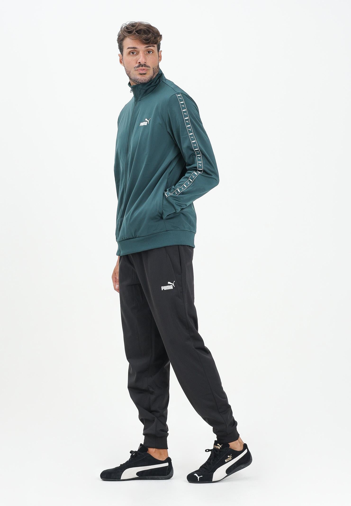 PUMA Tuta Poly Tape verde e nera da uomo 684853 75 PUMA 