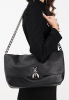 PATRIZIA PEPE Borsa a spalla "ESSENTIAL" Fly nera da donna 8B0280L165 K103 PATRIZIA PEPE 