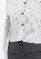 JDY Cardigan corto grigio da donna 15355619 LightGreyMel JDY 