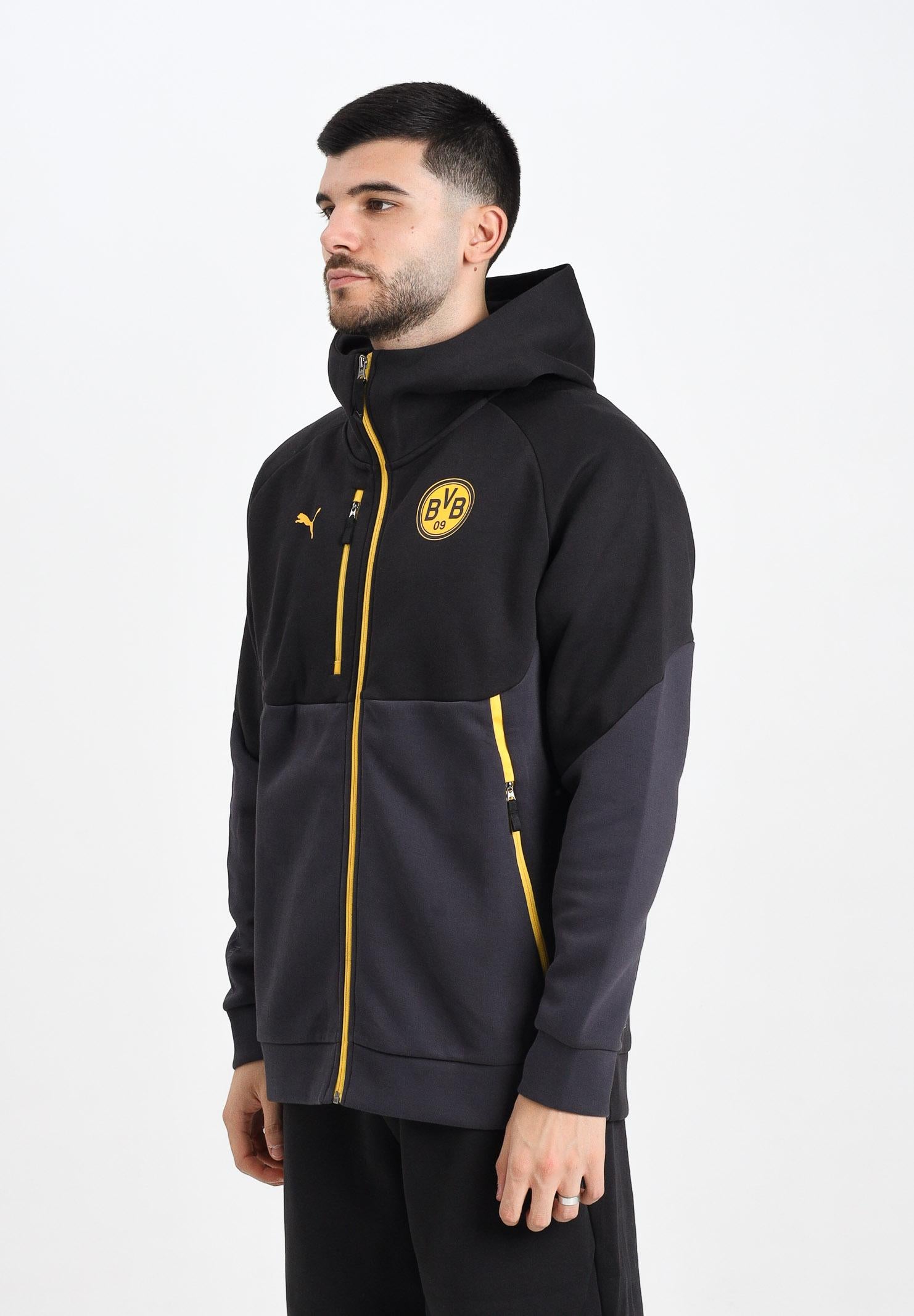 PUMA Felpa con zip PumaTech Borussia Dortmund 09 nera da uomo 781696 10 PUMA 
