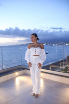 SANTAS Pantalone elegante DULCHE DE LECHE bianco da donna PV25024 BIANCO SANTAS 