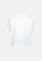 CONVERSE T-shirt a manica corta SIGNATURE CHUCK PATCH BOXY bianca da bambina 369787 001 CONVERSE 