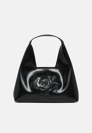 MARNI Borsa a mano Diamond nera da donna con motivo floreale ricamato M01837M00TK 0M900 MARNI 