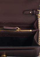 PINKO Pochette Love Bag a tracolla in morbida pelle mano seta marrone da donna 100062A0F1 L86Q PINKO 