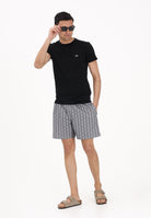 LACOSTE Shorts mare grigio da uomo con stampa monogramma MH9086 YIN LACOSTE 