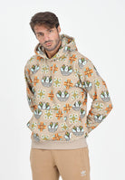 ADIDAS ORIGINALS Felpa con cappuccio GRAPHIC HD FLEECE beige da uomo JW1084  ADIDAS ORIGINALS 