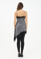 VICOLO Abito corto grigio da donna con inserti in pizzo nero TF0255 GR VICOLO 