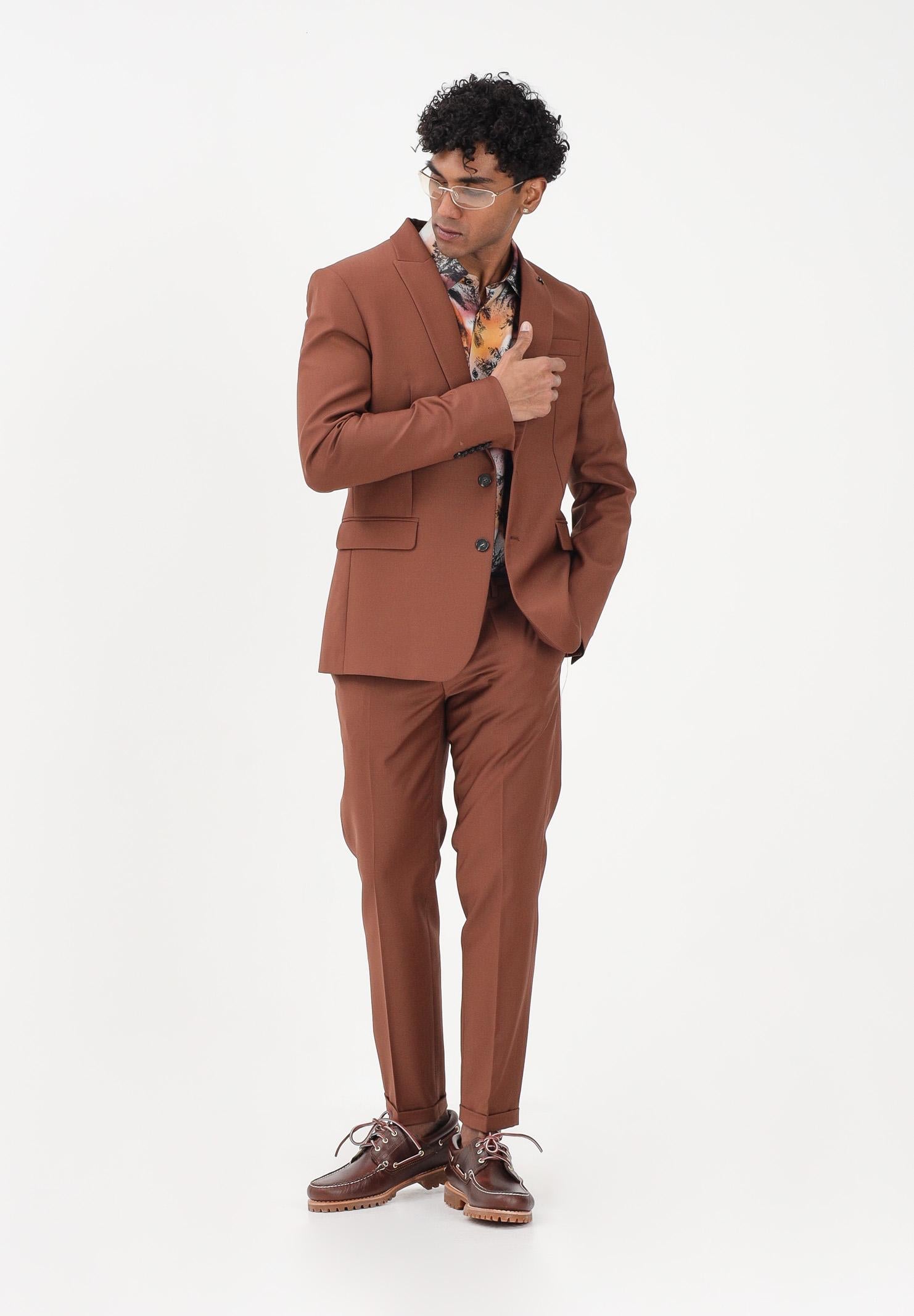 PATRIZIA PEPE Pantalone elegante cuoio da uomo 5PA429A1WK B217 PATRIZIA PEPE 